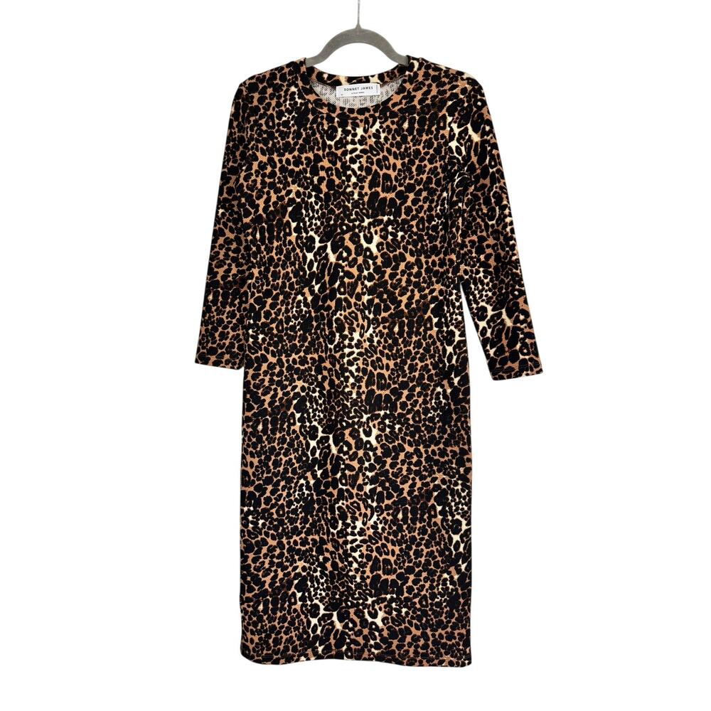 Sonnet James Leopard Print A Play Dress Sheath Dress Extra Small XS